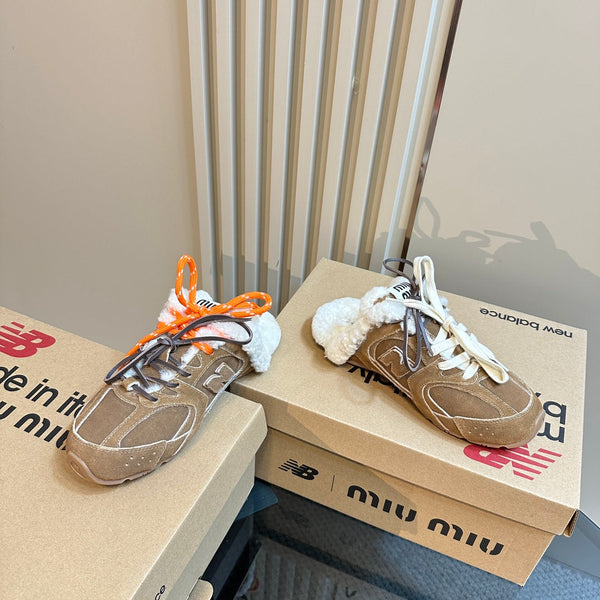 Miu x Balance 530 SL Mule Dark Brown Suede