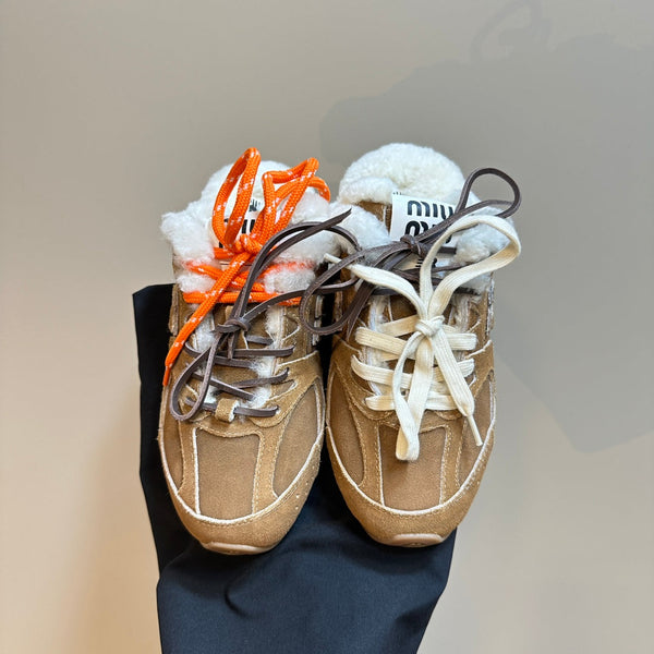 Miu x Balance 530 SL Mule Dark Brown Suede