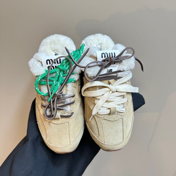 Miu x Balance 530 SL Mule Light Brown Suede