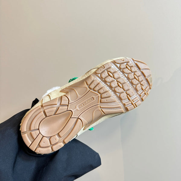 Miu x Balance 530 SL Sneakers Light Brown Fleece Lining Suede