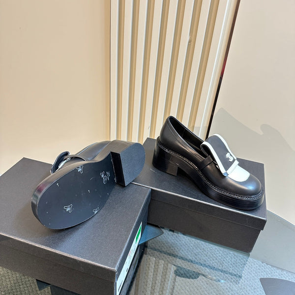 CC Moccasins 65mm Black Calfskin