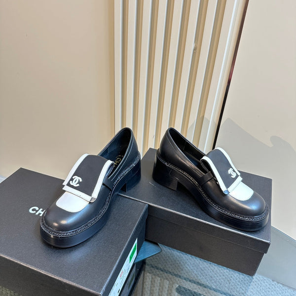 CC Moccasins 65mm Black Calfskin