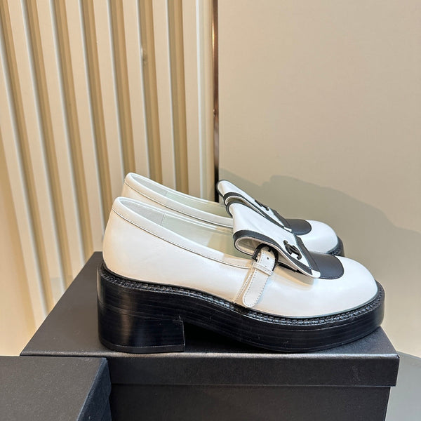 CC Moccasins 65mm White Calfskin