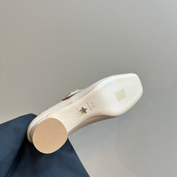 CD Miss Dior Pump 40mm Glossy Beige Cowhide