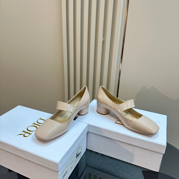 CD Miss Dior Pump 40mm Glossy Beige Cowhide