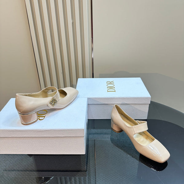 CD Miss Dior Pump 40mm Glossy Beige Cowhide