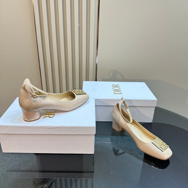 CD Miss Dior Pump 40mm Glossy Beige Lambskin