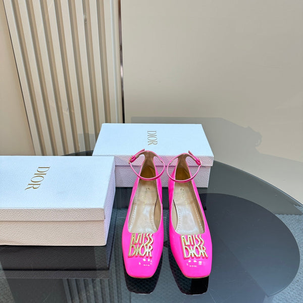 CD Miss Dior Pump 40mm Glossy Pink Lambskin