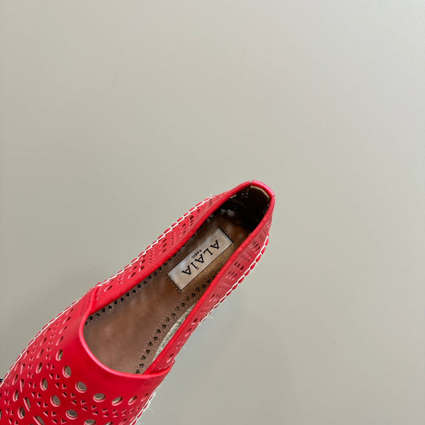 Alaila Vienne Espadrilles In Red Cowhide 946260