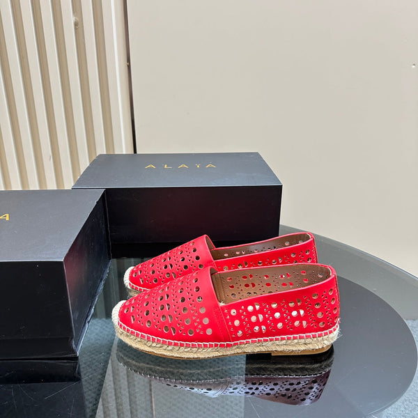 Alaila Vienne Espadrilles In Red Cowhide 946260