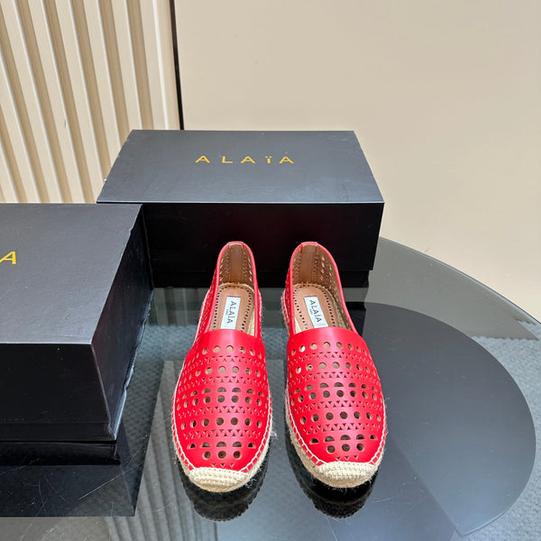 Alaila Vienne Espadrilles In Red Cowhide 946260