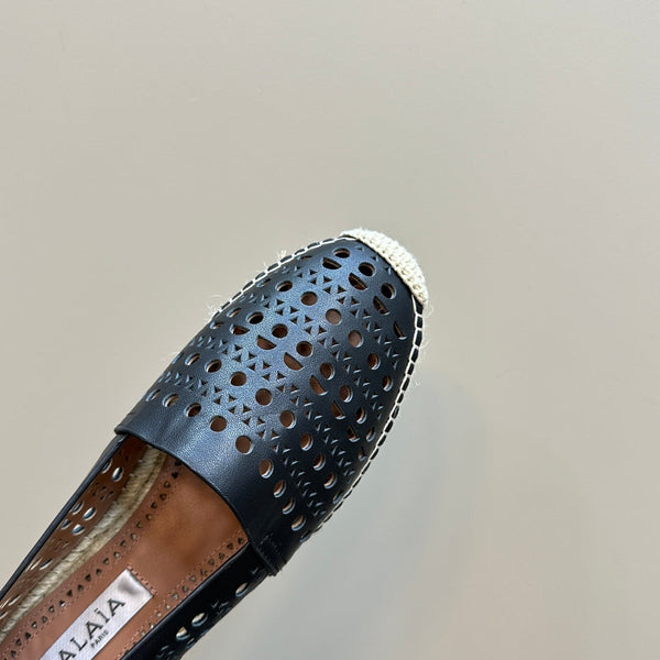 Alaila Vienne Espadrilles In Black Cowhide 946262