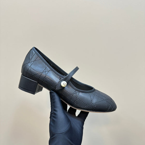 CD Ballet Pump Black Soft Cowhide