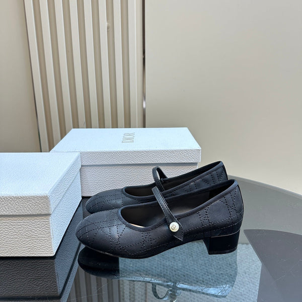 CD Ballet Pump Black Soft Cowhide