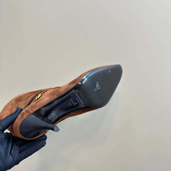 STIVALETTI NIKI IN CAMOSCIO MARRONE CENERE