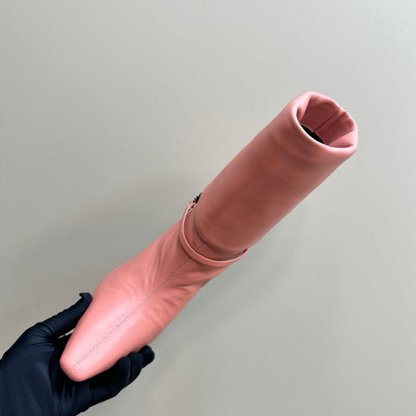 STIVALETTI NIKI IN PELLE DI MONTONE CORALLO