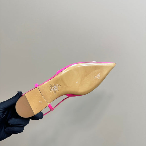 Vlogo Glow Slingback in pelle nappa laminata rosa intenso mix beige 999032