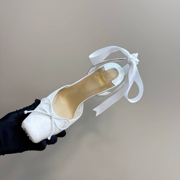 CL 25C Cassia Lace Up 100mm White Silk 215857