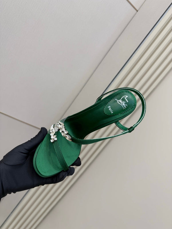 Sandali CL Diamond 10,5 cm Seta Verde 299881