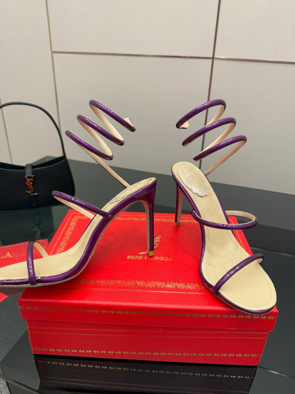 RC Sandals 9.5cm Purple Imported Metal Sheepskin 302594