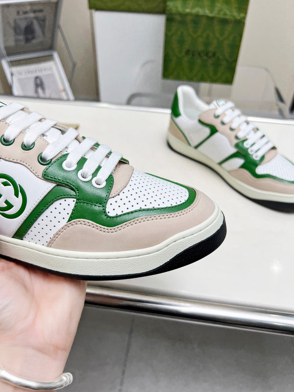 GG Men's MAC80 Sneaker White Green Cowhide 539520