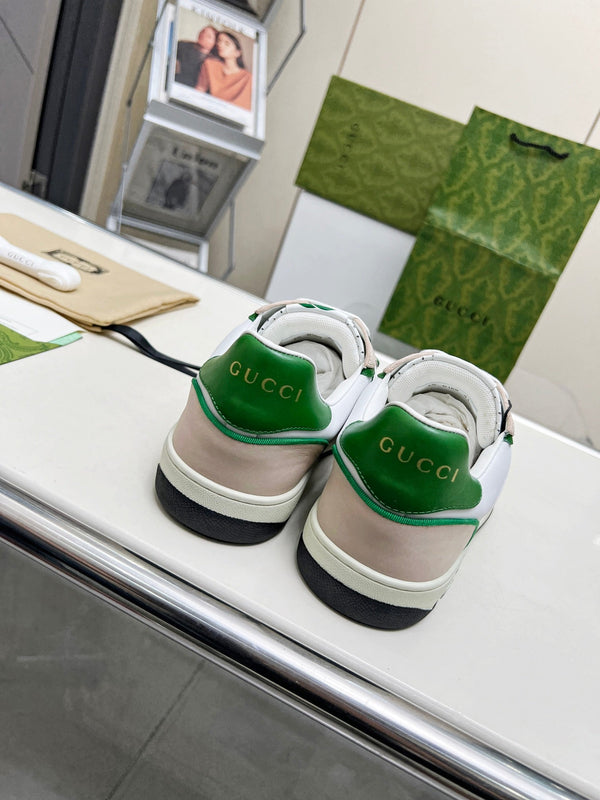 GG Men's MAC80 Sneaker White Green Cowhide 539520