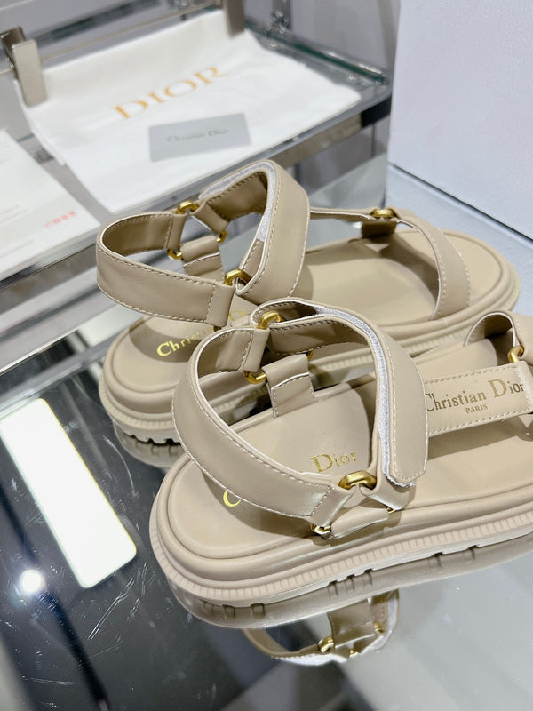 CD D-Wave Sandal In Beige Cowhide 100753