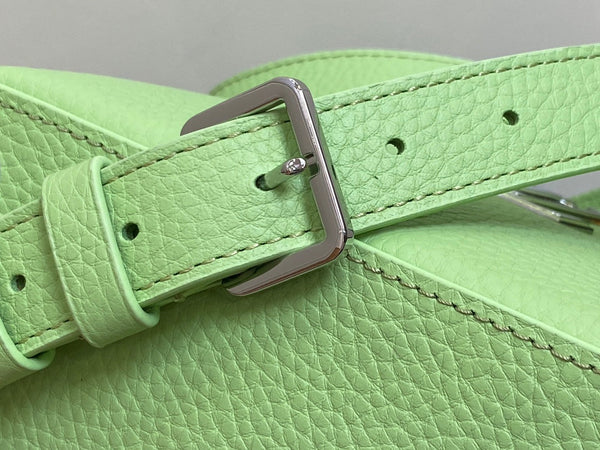 CAPUCINES MINI 21 VERDE TAURILLON TURCHESE ARGENTO HARDWARE