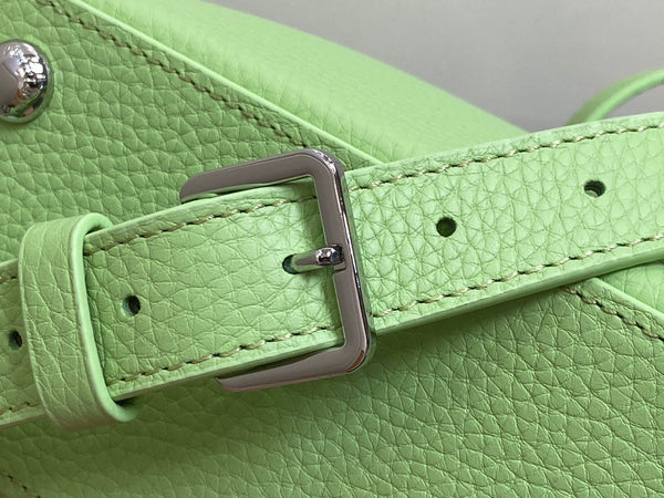 CAPUCINES BB 27 VERDE TAURILLON TURCHESE ARGENTO HARDWARE