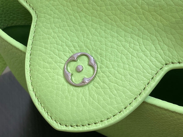 CAPUCINES BB 27 VERDE TAURILLON TURCHESE ARGENTO HARDWARE