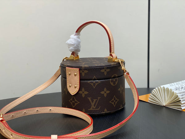 lv scott bag 13cm brown monogram canvas
