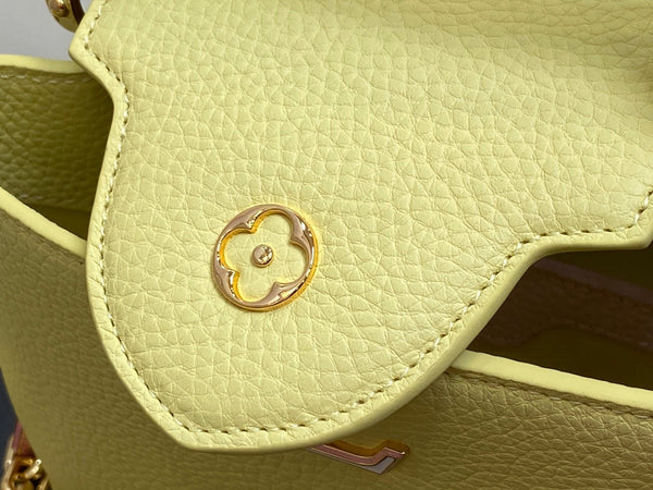 CAPUCINES BB 27 GIALLO TAURILLON ORO HARDWARE