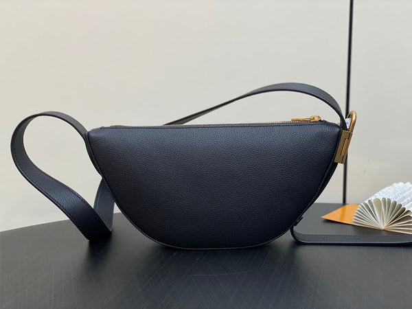 low key bumbag 28cm black calfskin