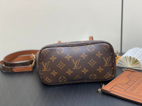 Neverfull 24 Bandoulière Inside Out BB Brown Calfskin