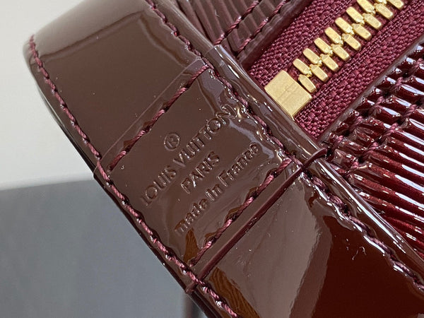 alma bb 23 bordeaux red epi calfskin