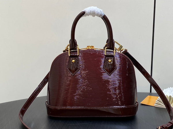 alma bb 23 bordeaux red epi calfskin