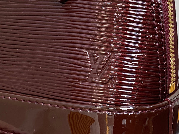 alma nano 18 bordeaux red epi calfskin