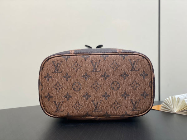 LV Nice BB Bag 24cm Brown Canvas Cowhide 320699