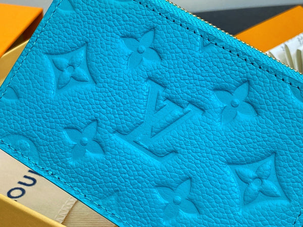 LV x TM ROMY Wallet Blue Gold Leather 329927