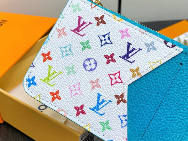 LV x TM ROMY Wallet Blue Gold Leather 329927