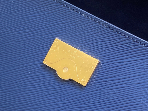 LV Cluny Bag Sapphire Blue Epi leather