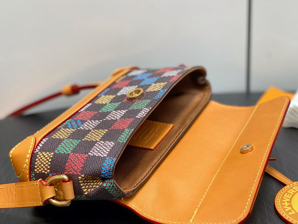 LV Steamer East West Wearable Wallet Multicolor Canvas Cowhide 332878