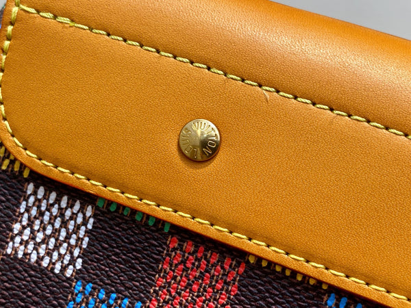 LV Steamer East West Wearable Wallet Multicolor Canvas Cowhide 332878