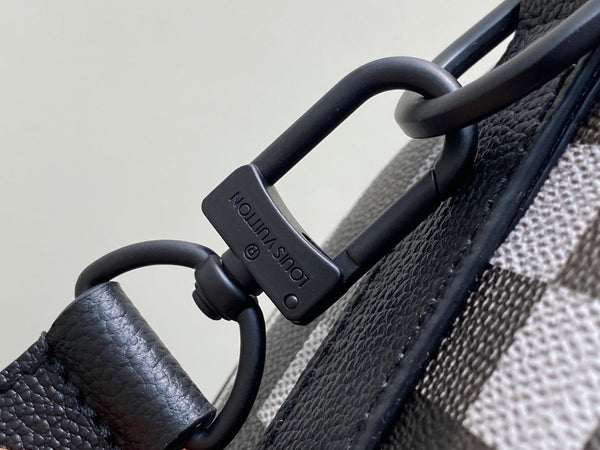 Keepall Bandouliere 25cm Damoflage Black Coated Canvas