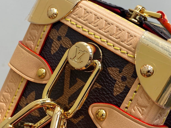 LV x TM Side Trunk MM 23.5cm Brown Cherry Canvas