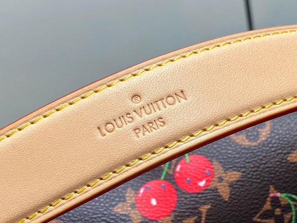 LV x TM Side Trunk MM 23.5cm Brown Cherry Canvas