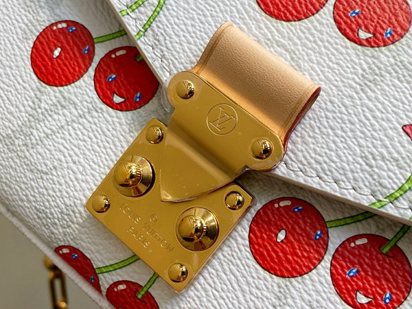 LV x TM Pochette Métis East West 21.5cm White Cherry Canvas