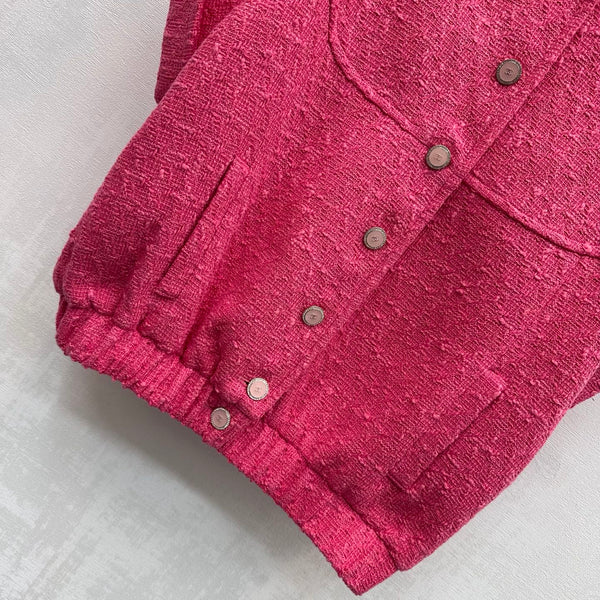 Veste CC Manches Courtes Coton Rose Fuchsia 350253