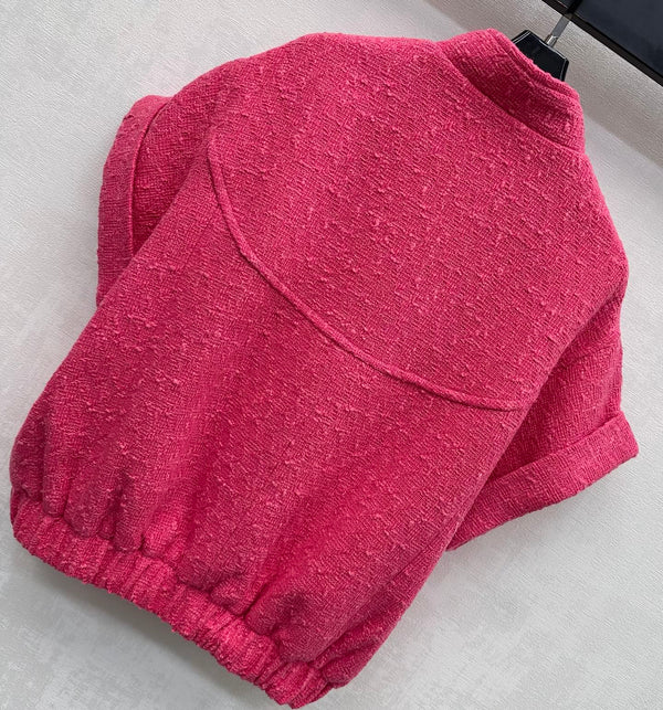 Veste CC Manches Courtes Coton Rose Fuchsia 350253