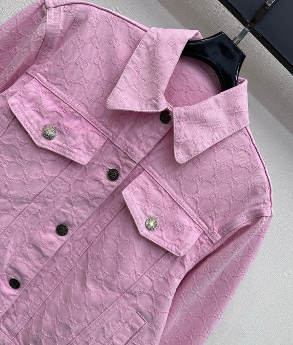 GG 26s Jacquard Jacket Hot Pink Denim 363931